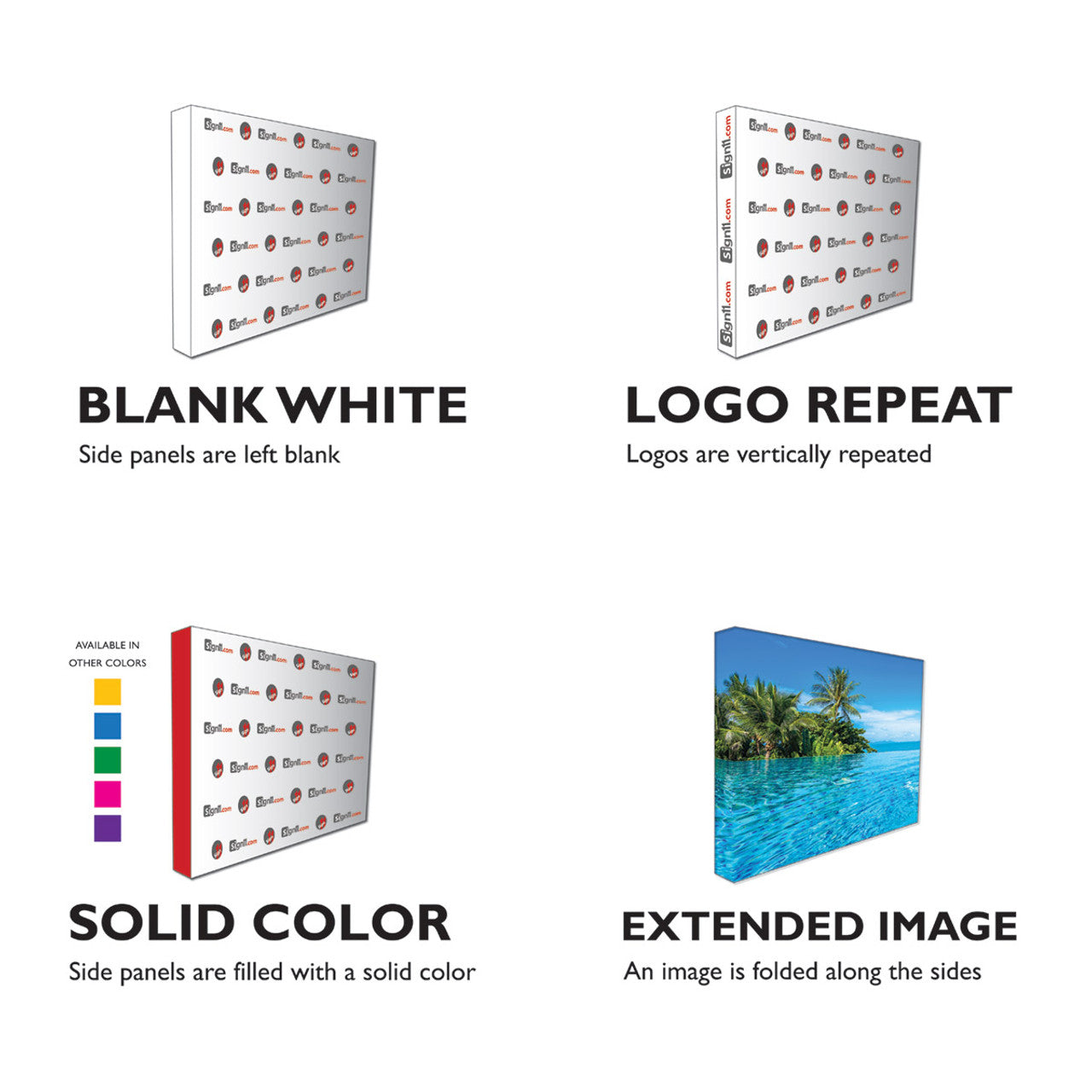 Pop Up Display Fabric Backdrop with Stand