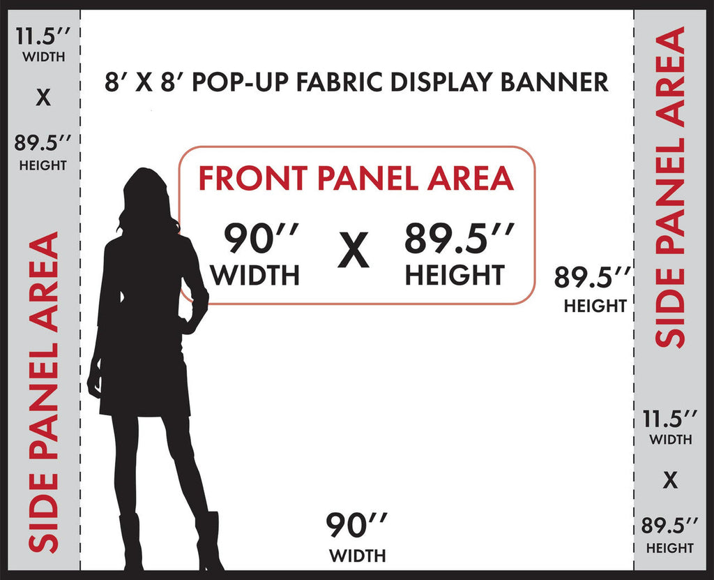 Pop Up Display Fabric Backdrop with Stand